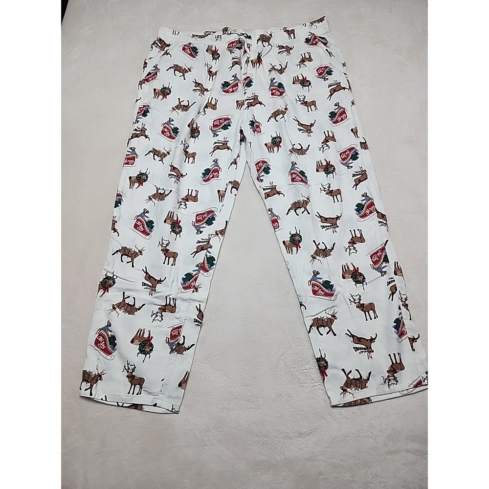 Old Navy Unisex ReindeerChristmas Pj Pants White‎ 3XL